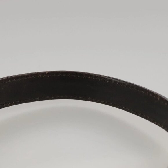 Salvatore Ferragamo Gancini Hand Bag Leather 2way Dark Brown Gold Auth 103214 - Picture 9 of 16